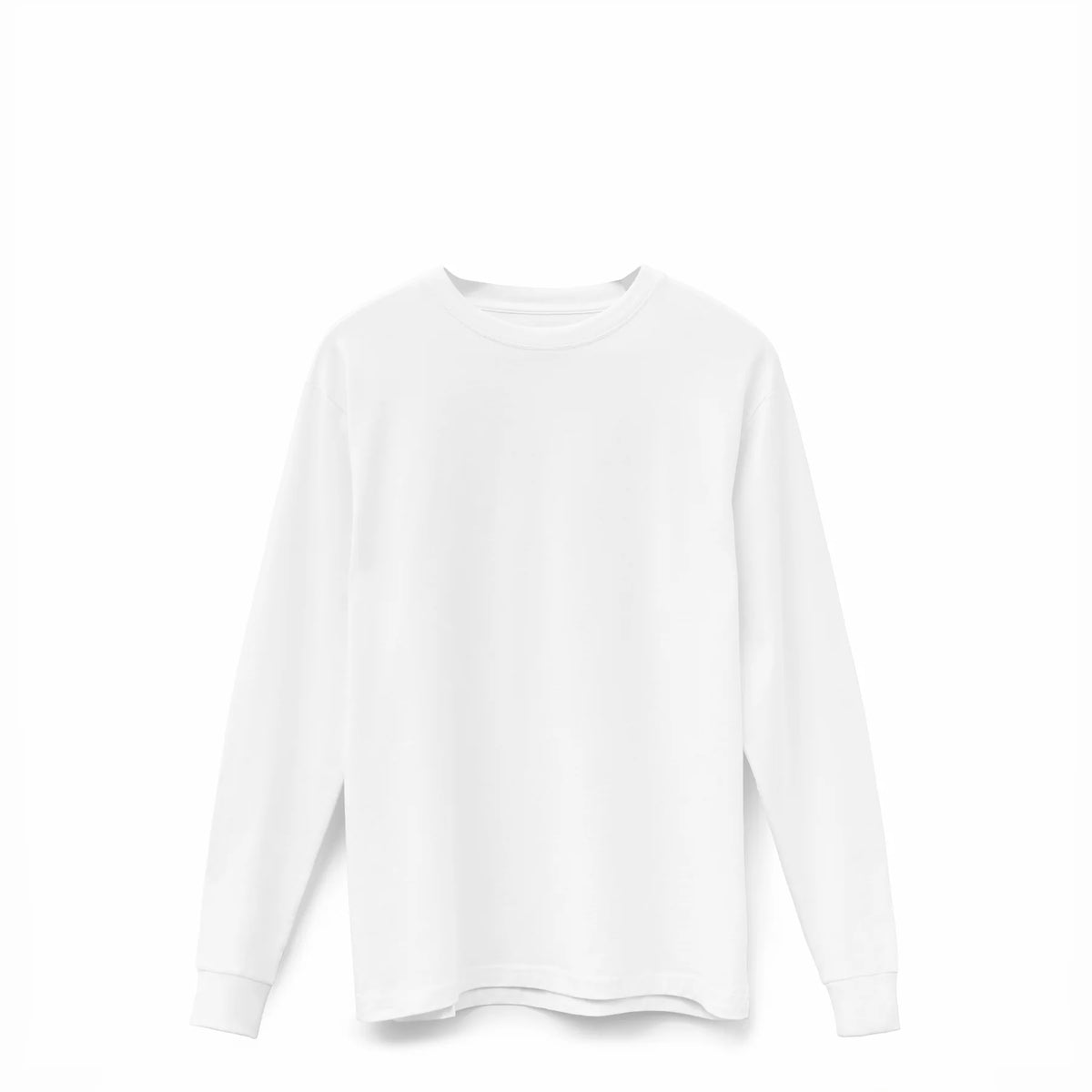 White Midweight Supima® Long Sleeve Tee