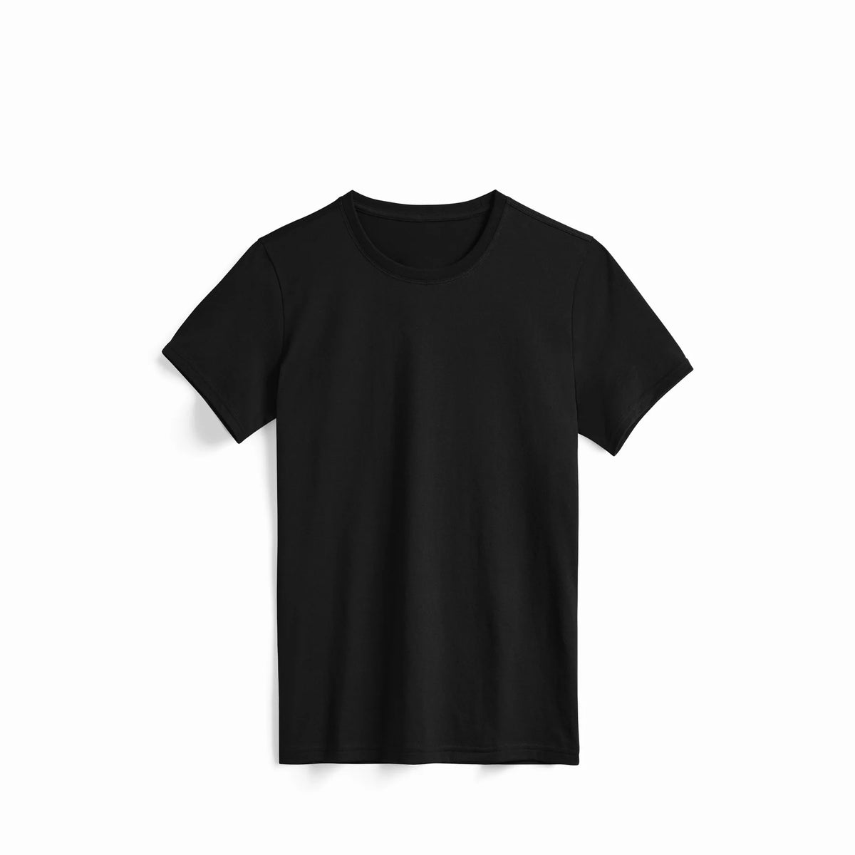 Women's Black Midweight Supima® Tee