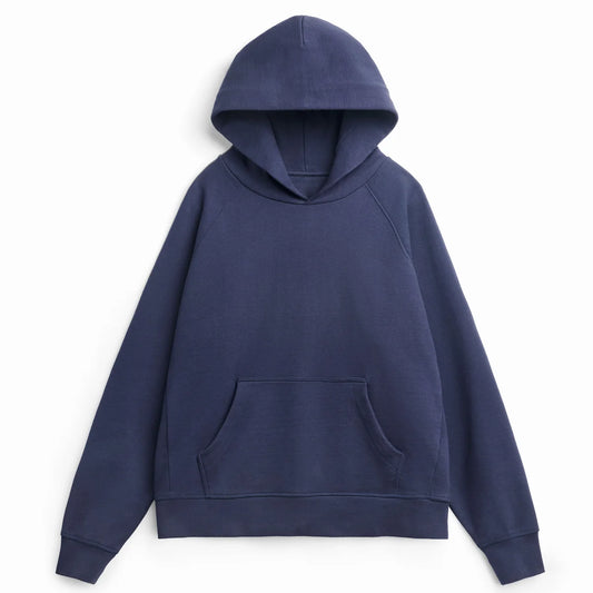 Navy Heavyweight Organic French Terry Hood
