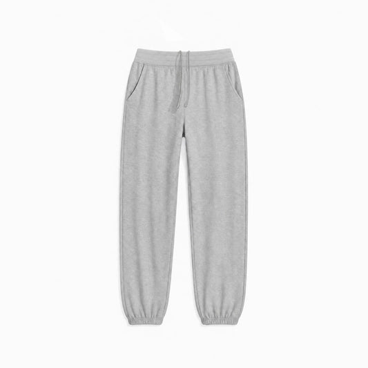Heather Grey Organic Heavyweight Brushed Jogger