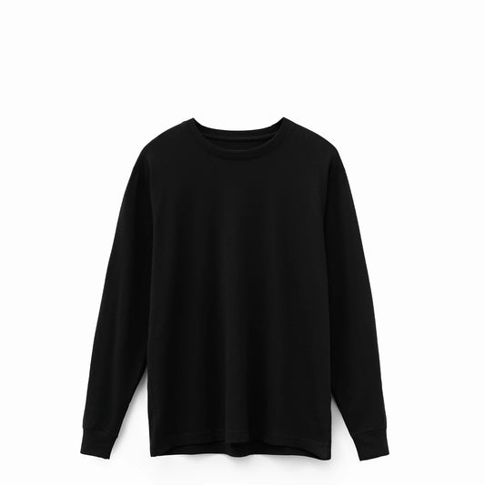 Black Midweight Supima® Long Sleeve Tee