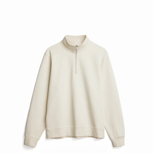 Parchment Ultra Heavyweight Organic French Terry Quarter Zip