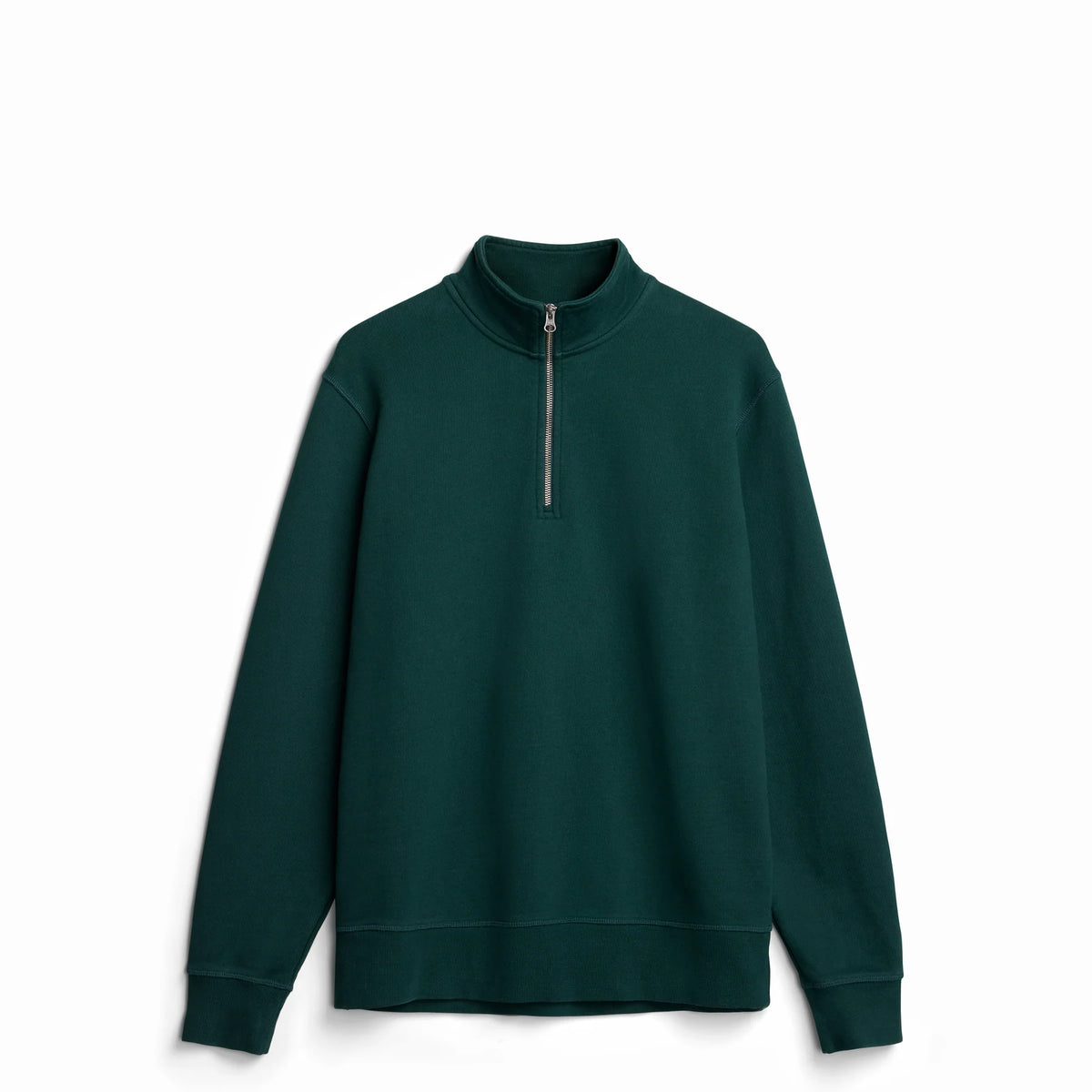 Pine Ultra Heavyweight Organic French Terry Quarter Zip